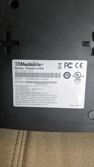 Gateway VoIP Mediatrix 4104
