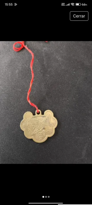 Amuleto chino de Dragón y Fénix Protección suerte