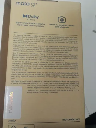 Teléfono móvil Moto g15 .