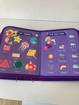 Carpeta de fieltro con sirenas con ejercicios bebe