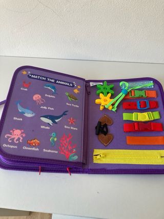 Carpeta de fieltro con sirenas con ejercicios bebe