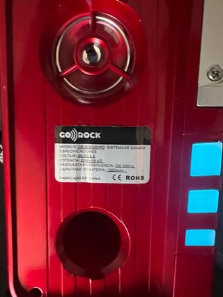 Altavoz Karaoke GO))ROCK Rojo/Plateado