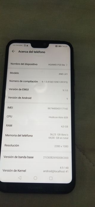 Huawei P20 Lite Negro 64GB