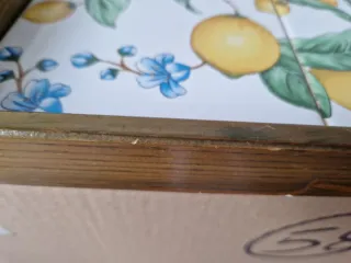 Vassoio decorativo con limoni