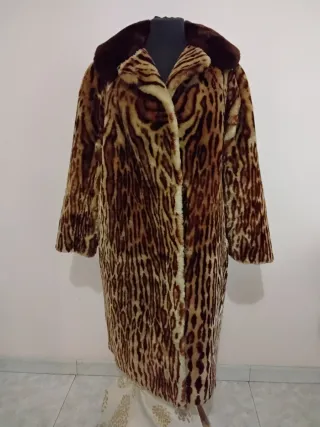 Cappotto vero montone stampa maculato