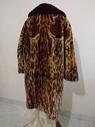 Cappotto vero montone stampa maculato