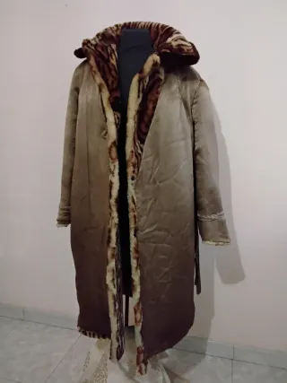 Cappotto vero montone stampa maculato