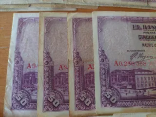 Series Adistintas Billete 50 Pesetas