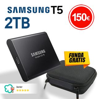 SSD Samsung T5 2TB + Funda GRATIS