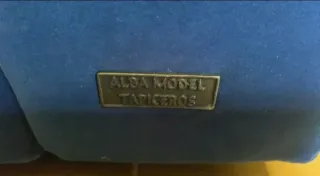 Sofá 3x2 plazas azul terciopelo