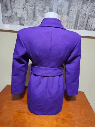 Vestido Blazer Zara Morado Cinturón