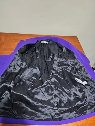 Vestido Blazer Zara Morado Cinturón