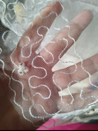 Velo da comunione elaborato con pizzo