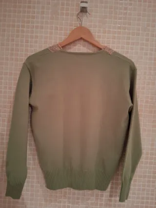 Blusa verde con encaje talla S/M.