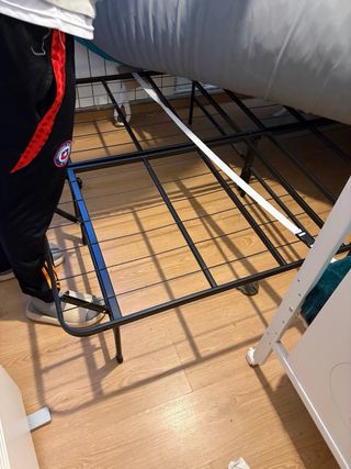 Somier plegable metal negro