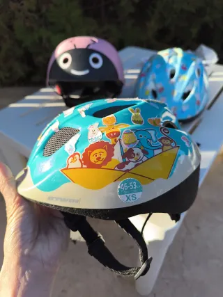Casco infantil niña bicicleta