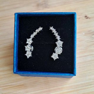Pendientes Florales Brillantes.