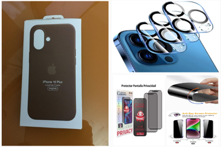 Pack Funda Apple iphone 16 Plus + Protectores