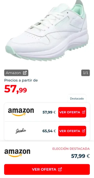 Reebok Clásica Cuero SP Mujer Verde Blanco