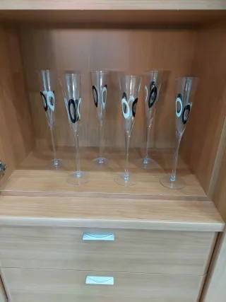 Conjunto 6 Copas Champán Modernas
