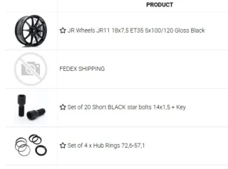 Llantas Japan Racing 11 en 18"