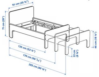 Estructura Cama Extensible SLÄKT