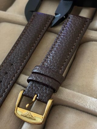 Correa Longines 18mm Marrón Piel Hebilla Dorada