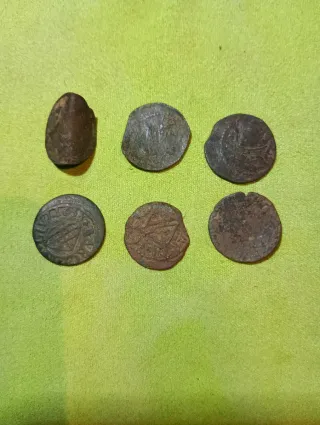 Lote 6 Monedas Colección Antiguas