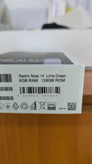 Xiaomi Redmi Note 14 6ram 128GB verde Sellado