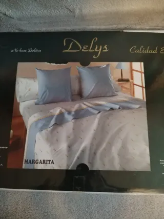 Juego Sábanas 3 Piezas margaritas.