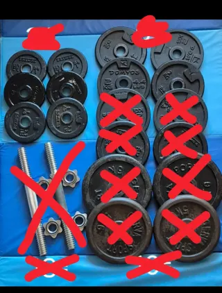 ÚLTIMAS UNIDADES Discos de pesas variados