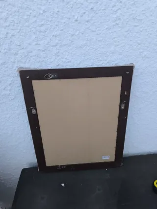 Espejo Marco Decorativo Beige/Gris