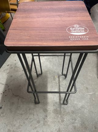 Taburete Alto Madera Estrella Galicia