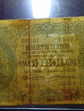 Biglietto di Stato 10 Lire 1911  (RARITÀ IN R3)