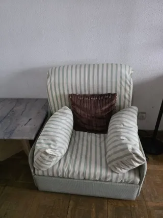 Lote Sillón y 2 Butacas Tela