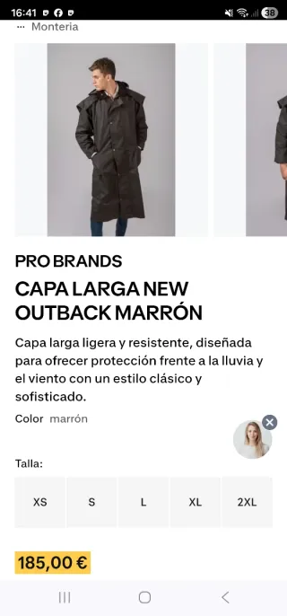 Capa Regatta Negra Larga