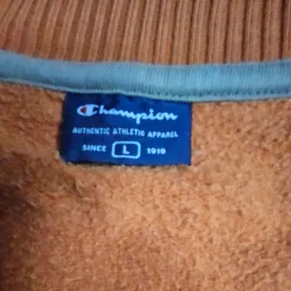 Sudadera Champion media cremallera naranja