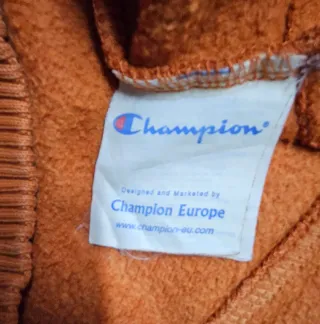 Sudadera Champion media cremallera naranja