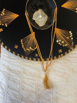 Sombrero Mariachi Original México Negro/Dorado