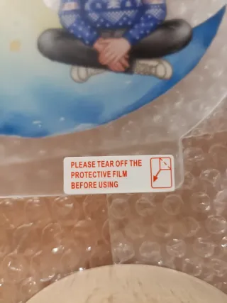 Lampada notturna personalizzata con base in legno