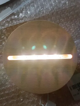 Lampada notturna personalizzata con base in legno