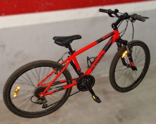 Bicicleta BTWIN Rockrider 500 24 Roja