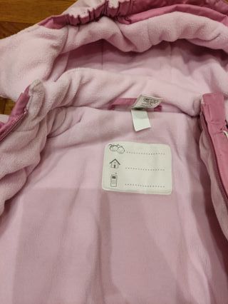 Mono de esquí rosa 2 años