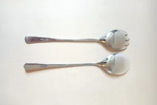 POSATE INSALATA made in England SILVER PLATED