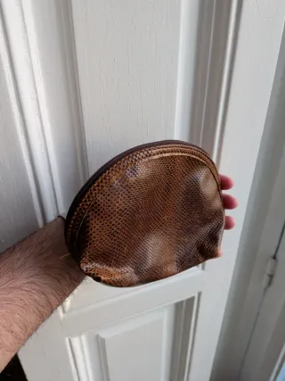 Monedero marrón piel serpiente