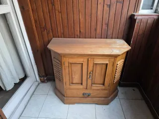 2 Muebles Bajos Madera Antiguos