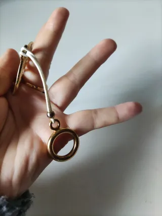 Pulsera Bimba y Lola dorada y blanca