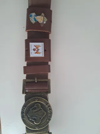 Cinturón Scout Marrón Hebilla Metálica