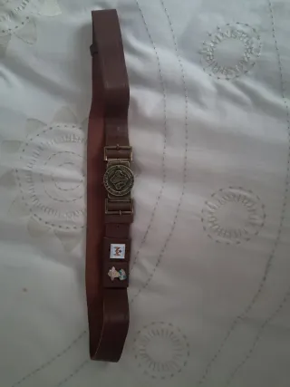 Cinturón Scout Marrón Hebilla Metálica