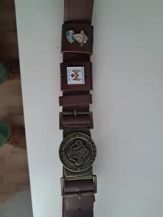 Cinturón Scout Marrón Hebilla Metálica